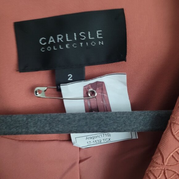 NEW CARLISLE COLLECTION Women's Asymmetrical Patio Jacket in Aragon Pink Size 2 - Picture 7 of 7